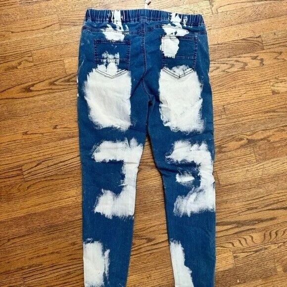 FASHION NOVA BLEACH OUT MOTO ZIP LEG JEAN - Picture 6 of 9